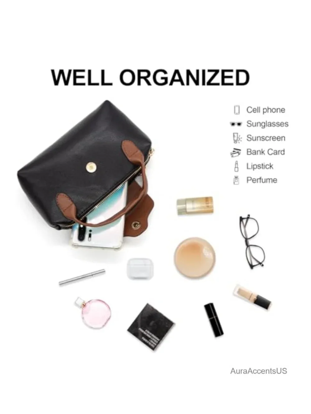 Crossbody Bag Vegan Leather Mini Hobo Tote Shoulder Purse
